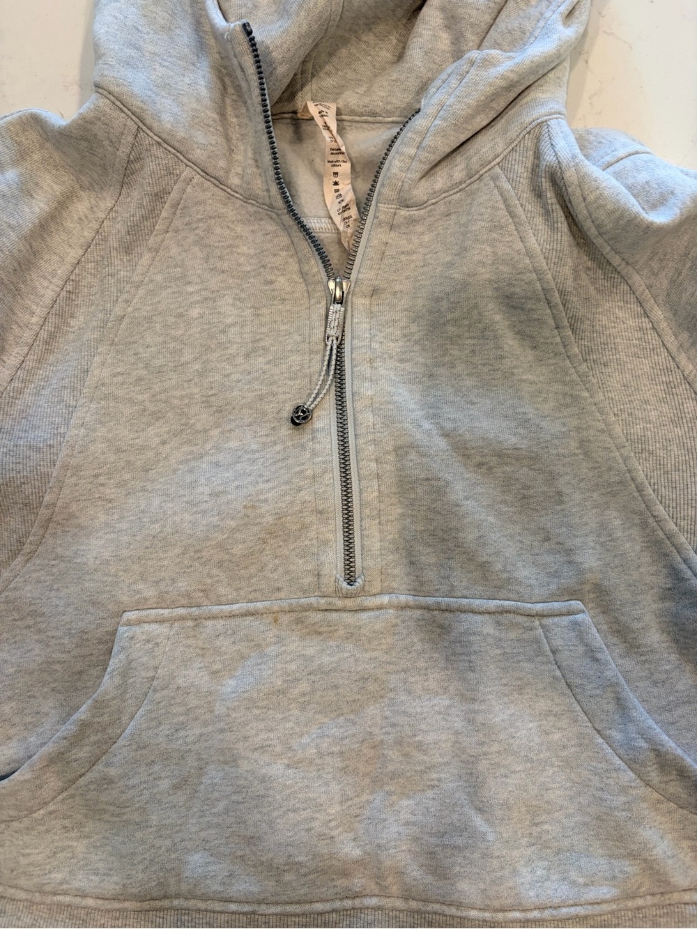 lululemon athletica Light Gray Half-Zip Hoodie